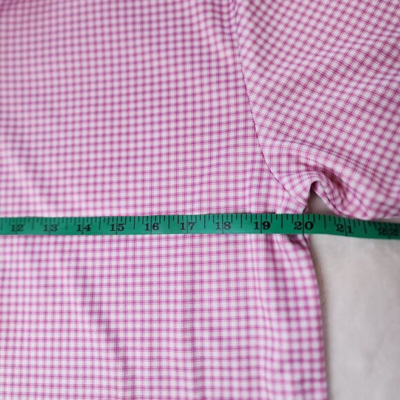 Pro Tour Coolplay Mens Golf Shirt Medium Pink gingham1 - Picture 9 of 9